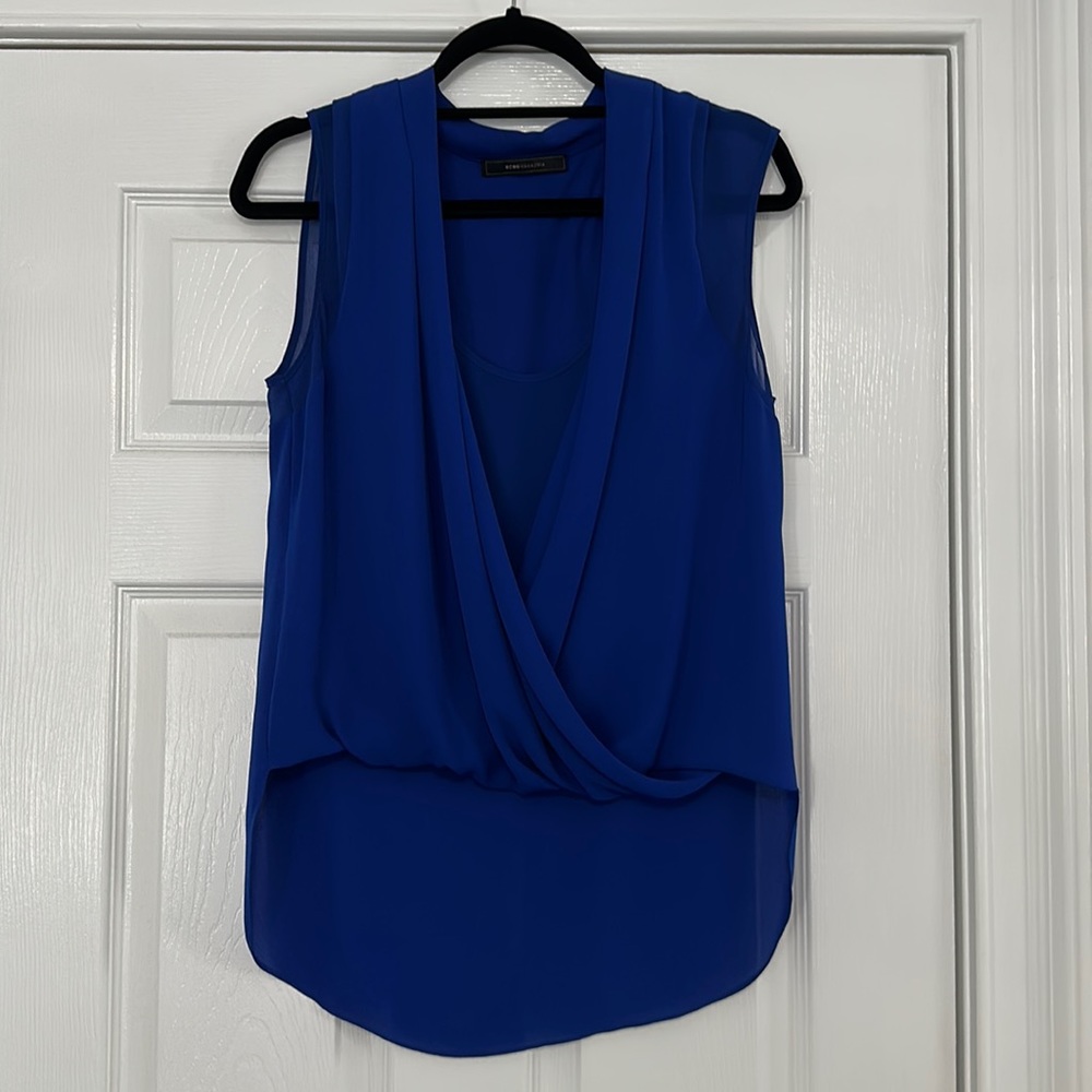 BCBG Blue Hi-Low Tank Top